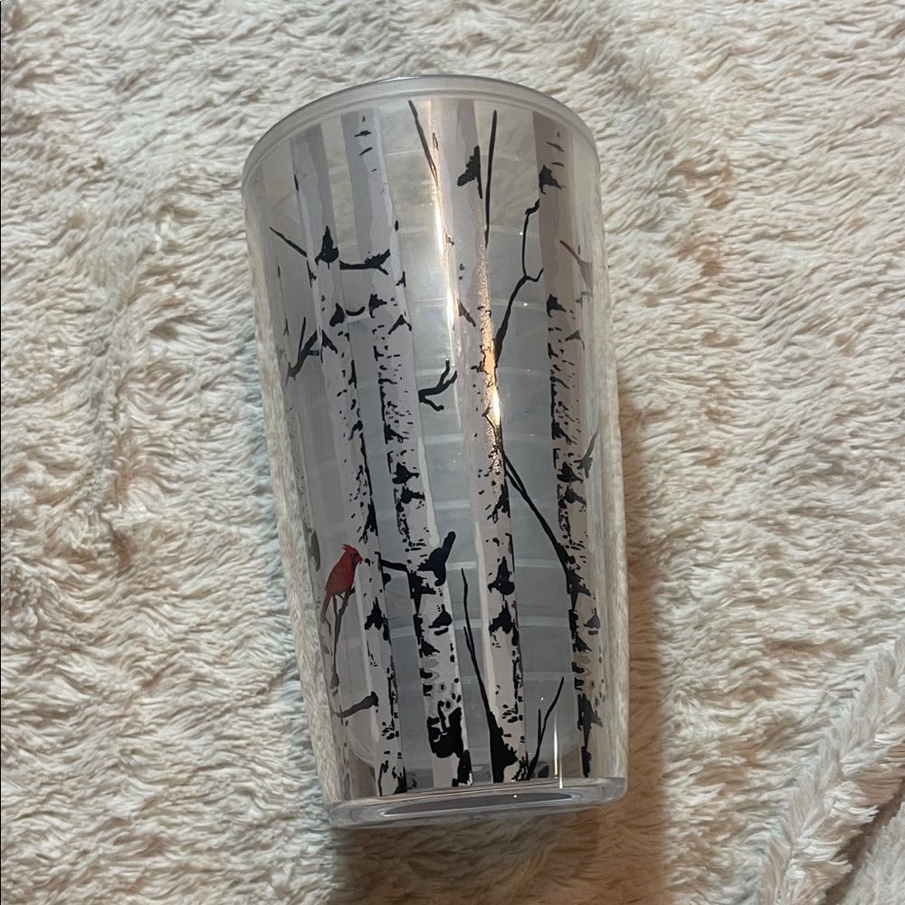 Birch Tree tervis Tumbler with Red Bird